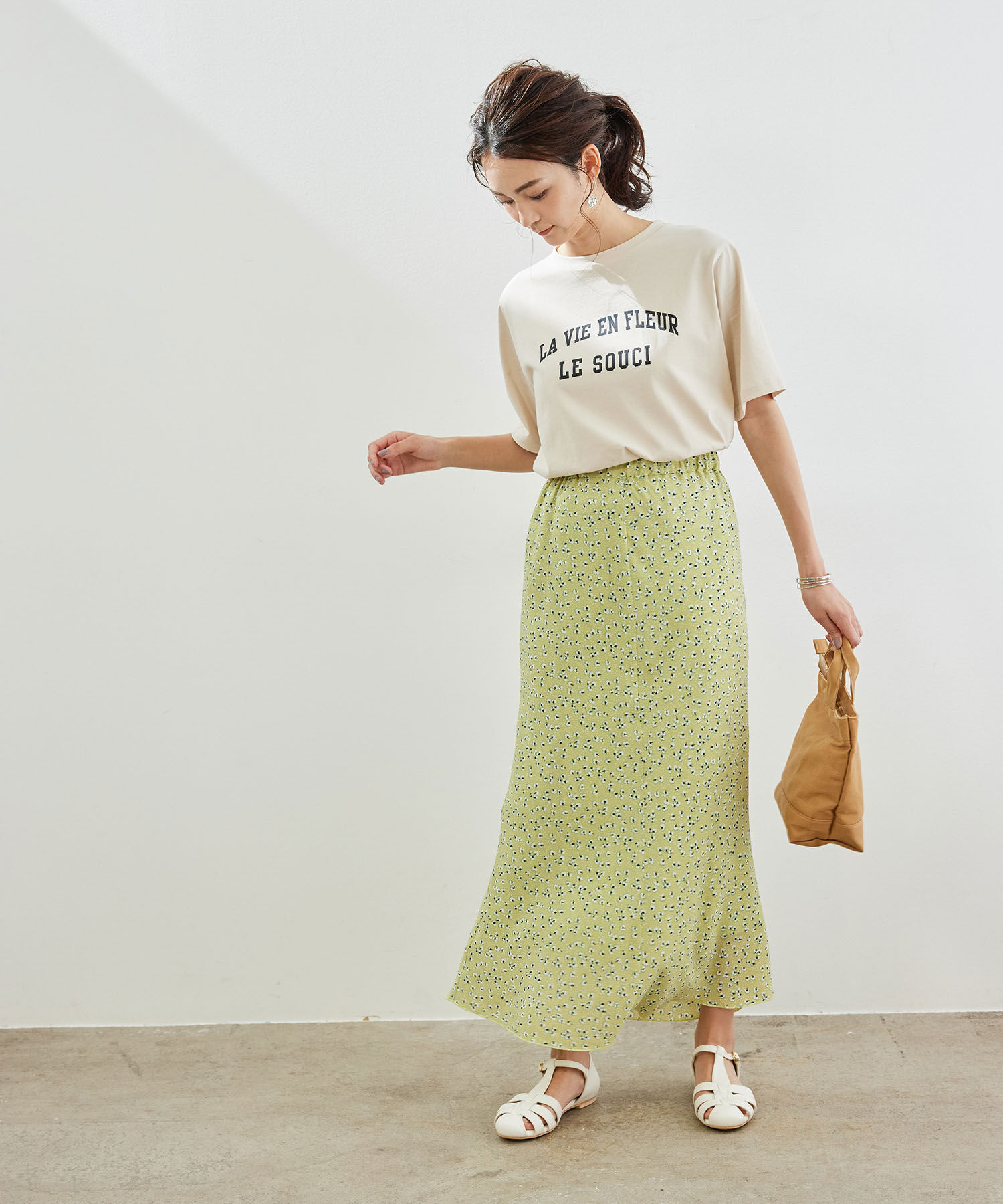 Rope&rsquo;Picnic「【着丈調節の出来る】フラワーマーメイドマキシスカート」|スカート|