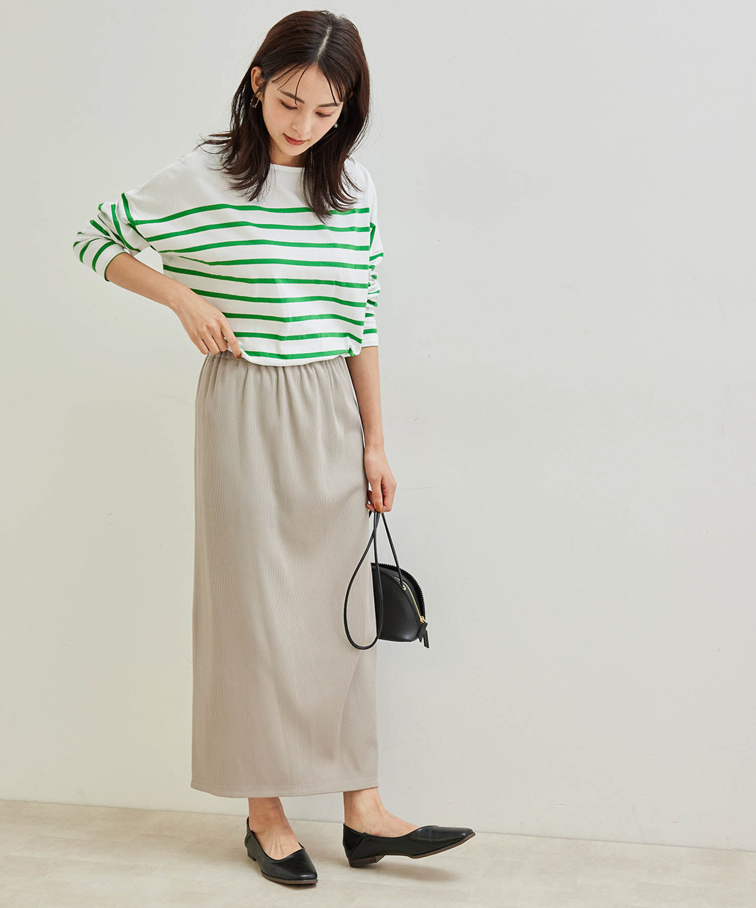 Rope&rsquo;Picnic「【TRUE COTTON】【リンクコーデ】ボーダープルオーバー」|Tシャツ・カットソー|