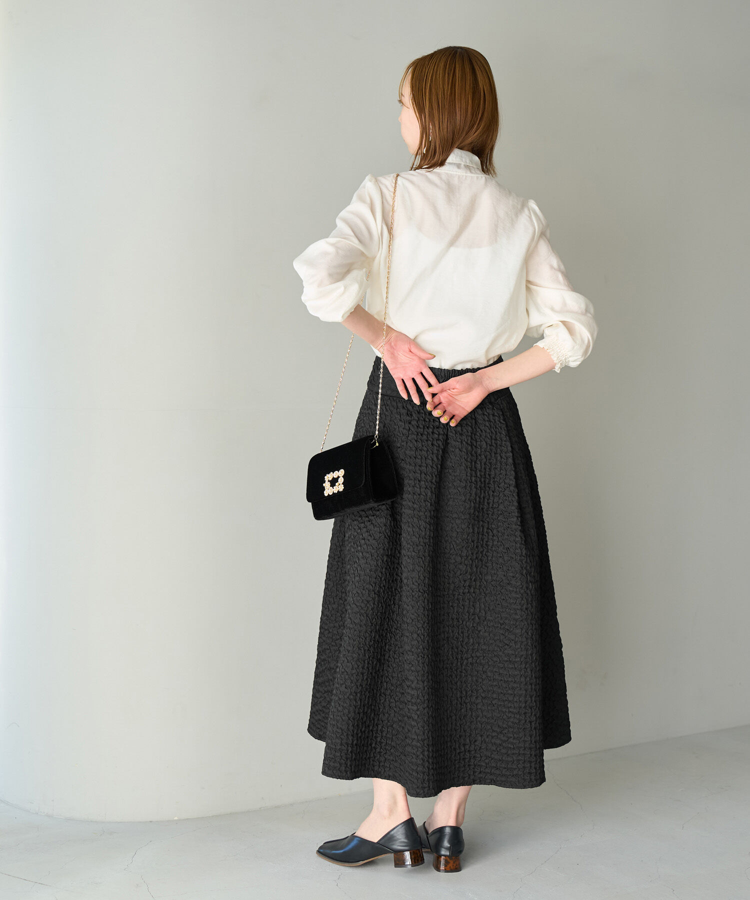 Rope&rsquo;Picnic「【emur/エミュール】セットアップ対応/ふくれジャガードタックスカート」|スカート|