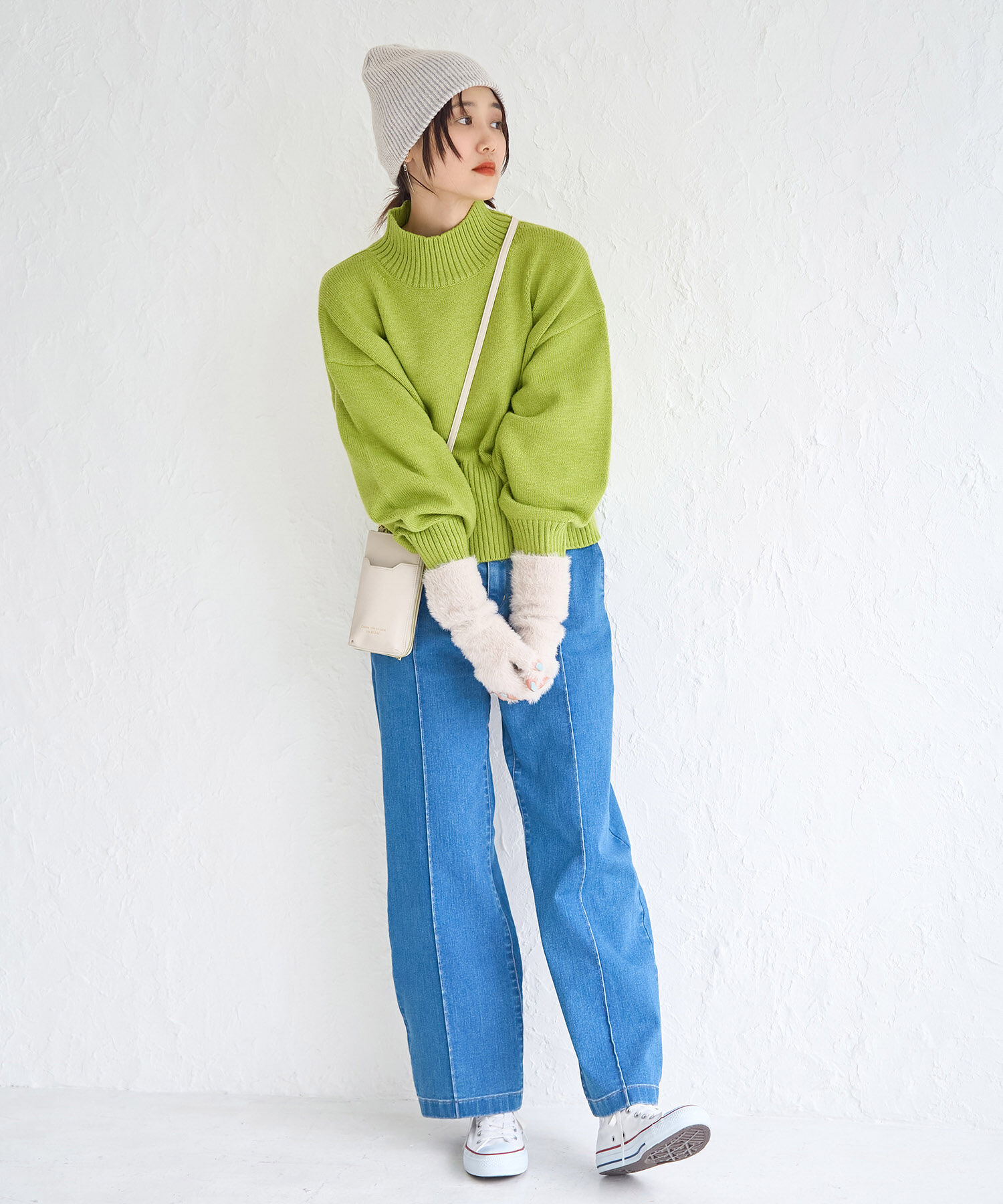 Rope&rsquo;Picnic「【CM着用商品】スタイルアップが叶うクロップドカラフルニット」|ニット・セーター|