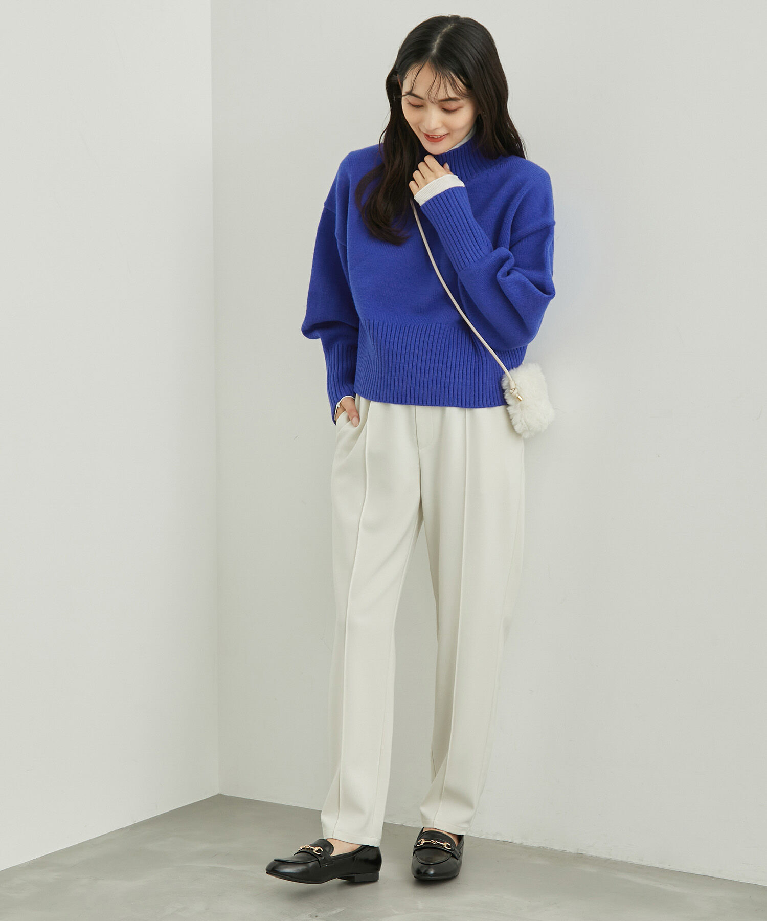 Rope&rsquo;Picnic「【CM着用商品】スタイルアップが叶うクロップドカラフルニット」|ニット・セーター|