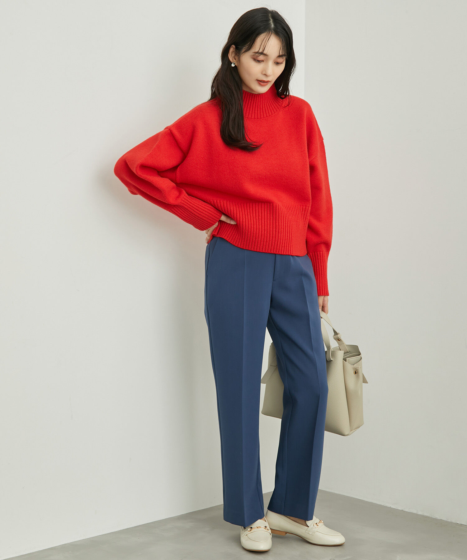 Rope&rsquo;Picnic「【CM着用商品】スタイルアップが叶うクロップドカラフルニット」|ニット・セーター|