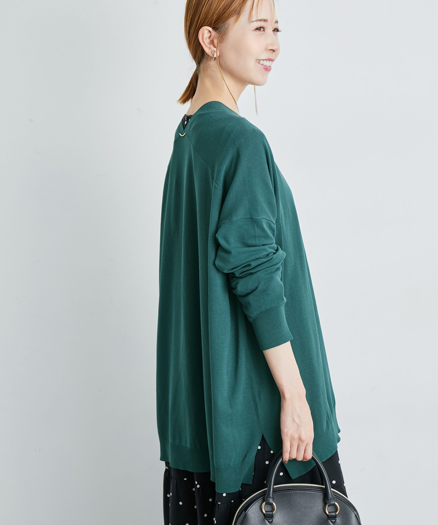 Rope&rsquo;Picnic「UVカット・接触冷感・洗える/Aラインカーディガン」|カーディガン|グリーン(30)