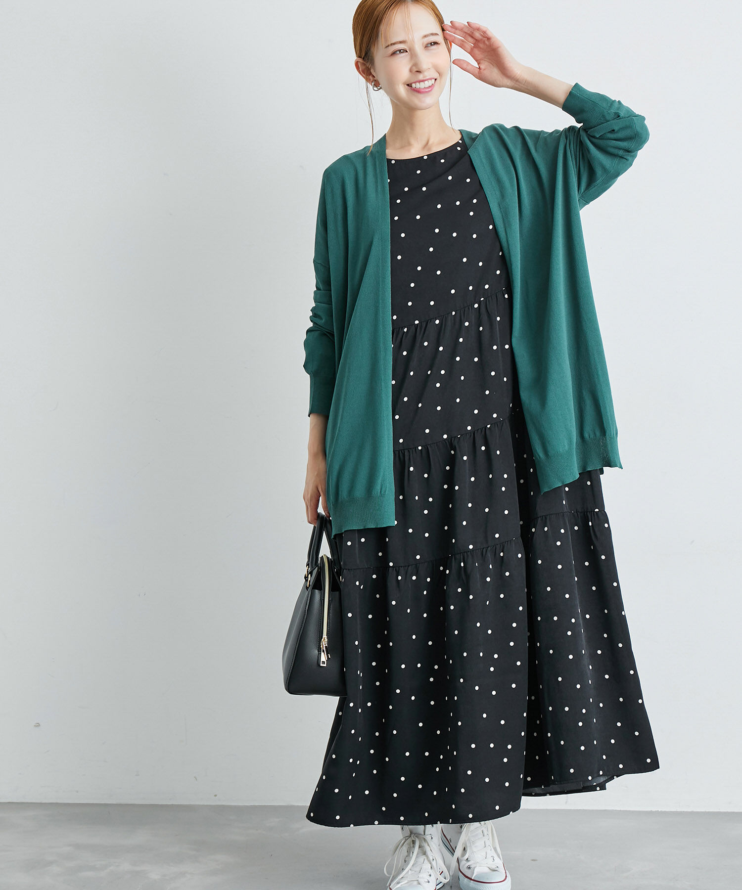 Rope&rsquo;Picnic「UVカット・接触冷感・洗える/Aラインカーディガン」|カーディガン|