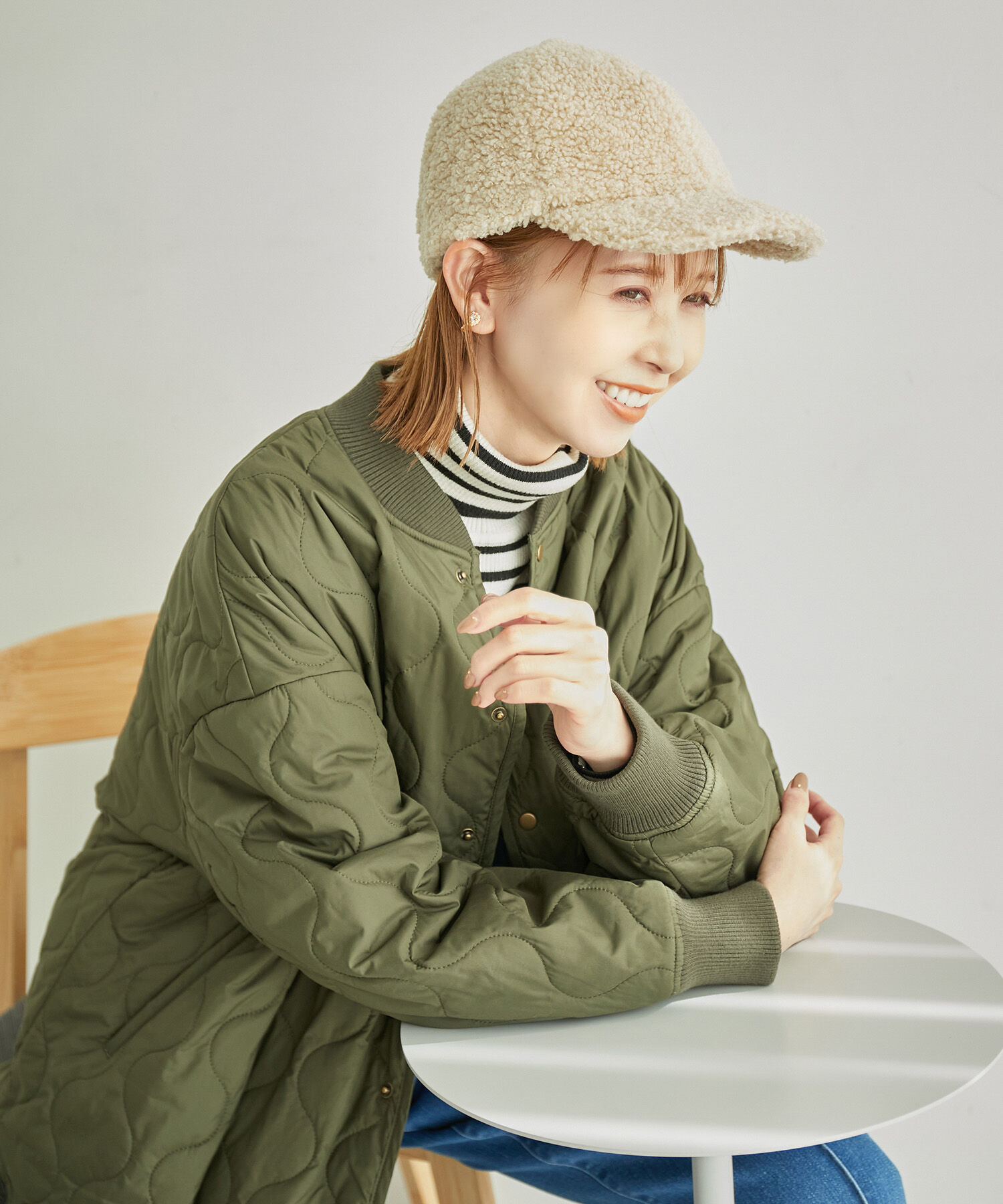 ROPE PICNIC PASSAGE「メタルポイントボアキャップ/リンクコーデ」|キャップ・キャスケット|