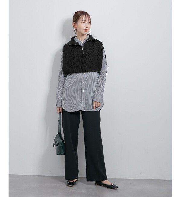 ROPE PICNIC PASSAGE「ラメニットハーフジップベスト」|ベスト・ジレ|