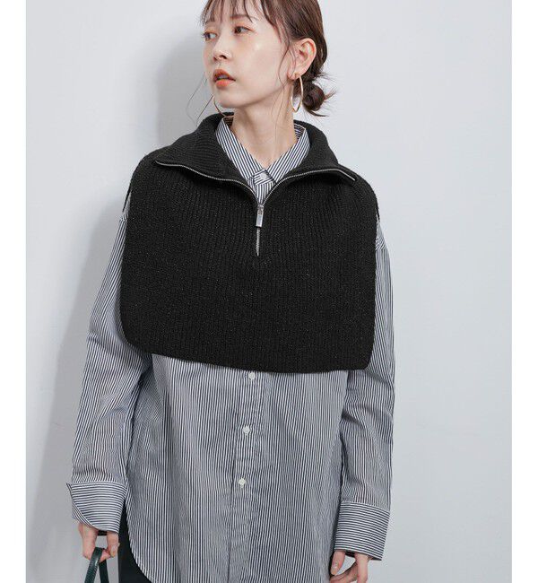 ROPE PICNIC PASSAGE「ラメニットハーフジップベスト」|ベスト・ジレ|