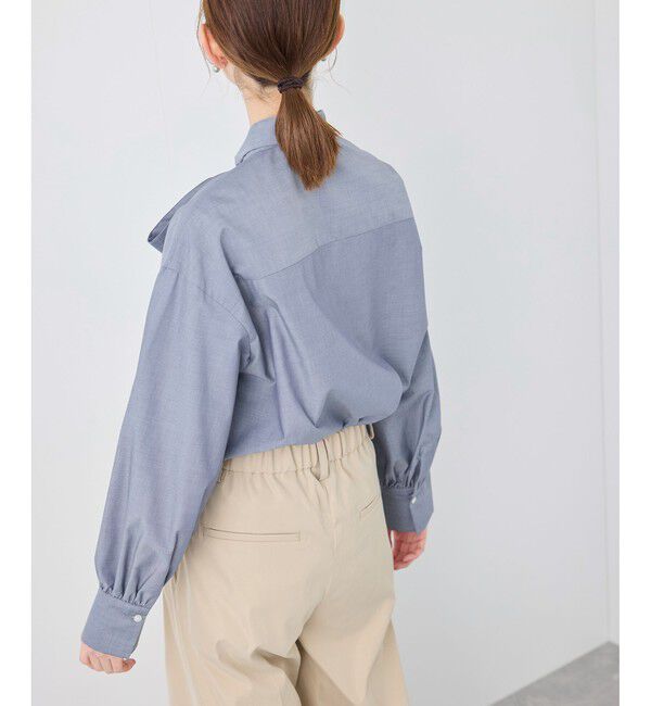 Rope&rsquo;Picnic「【花粉ガード・防シワ】ボリューム袖ボウタイブラウス」|シャツ・ブラウス|