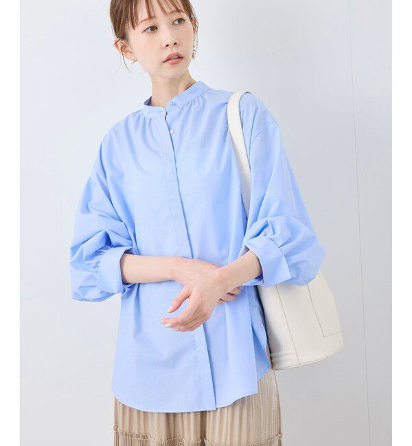 Rope&rsquo;Picnic「【花粉ガード・防シワ】ボリューム袖ボウタイブラウス」|シャツ・ブラウス|