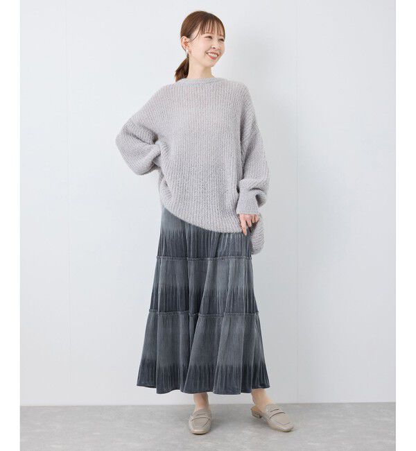 Rope&rsquo;Picnic「【emur/エミュール】ベロアプリーツスカート」|スカート|