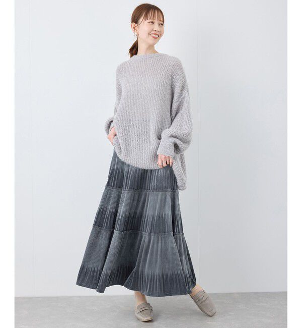 Rope&rsquo;Picnic「【emur/エミュール】ベロアプリーツスカート」|スカート|