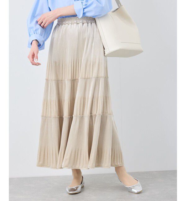 Rope&rsquo;Picnic「【emur/エミュール】ベロアプリーツスカート」|スカート|