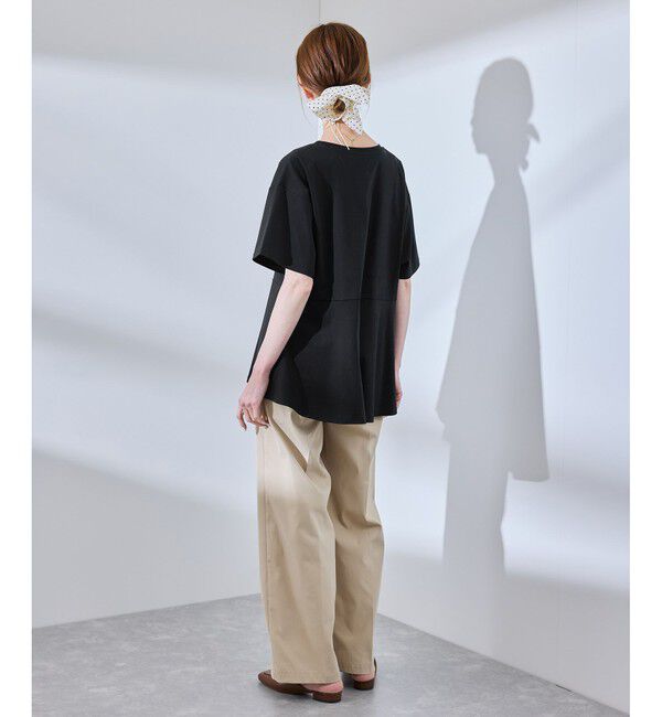 Rope&rsquo;Picnic「【UVカット・接触冷感】Cutee 着丈が選べる70シルケットペプラムカットトップス」|Tシャツ・カットソー|