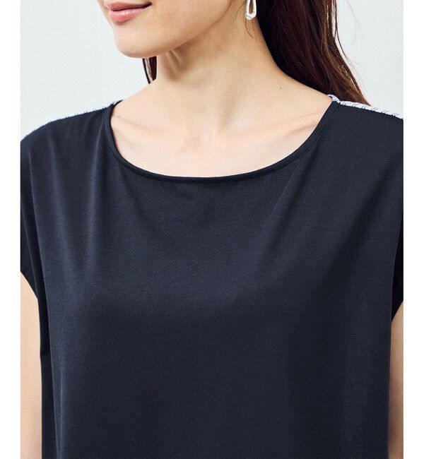 Rope&rsquo;Picnic「ストライプドッキングフレンチスリーブプルオーバー」|Tシャツ・カットソー|