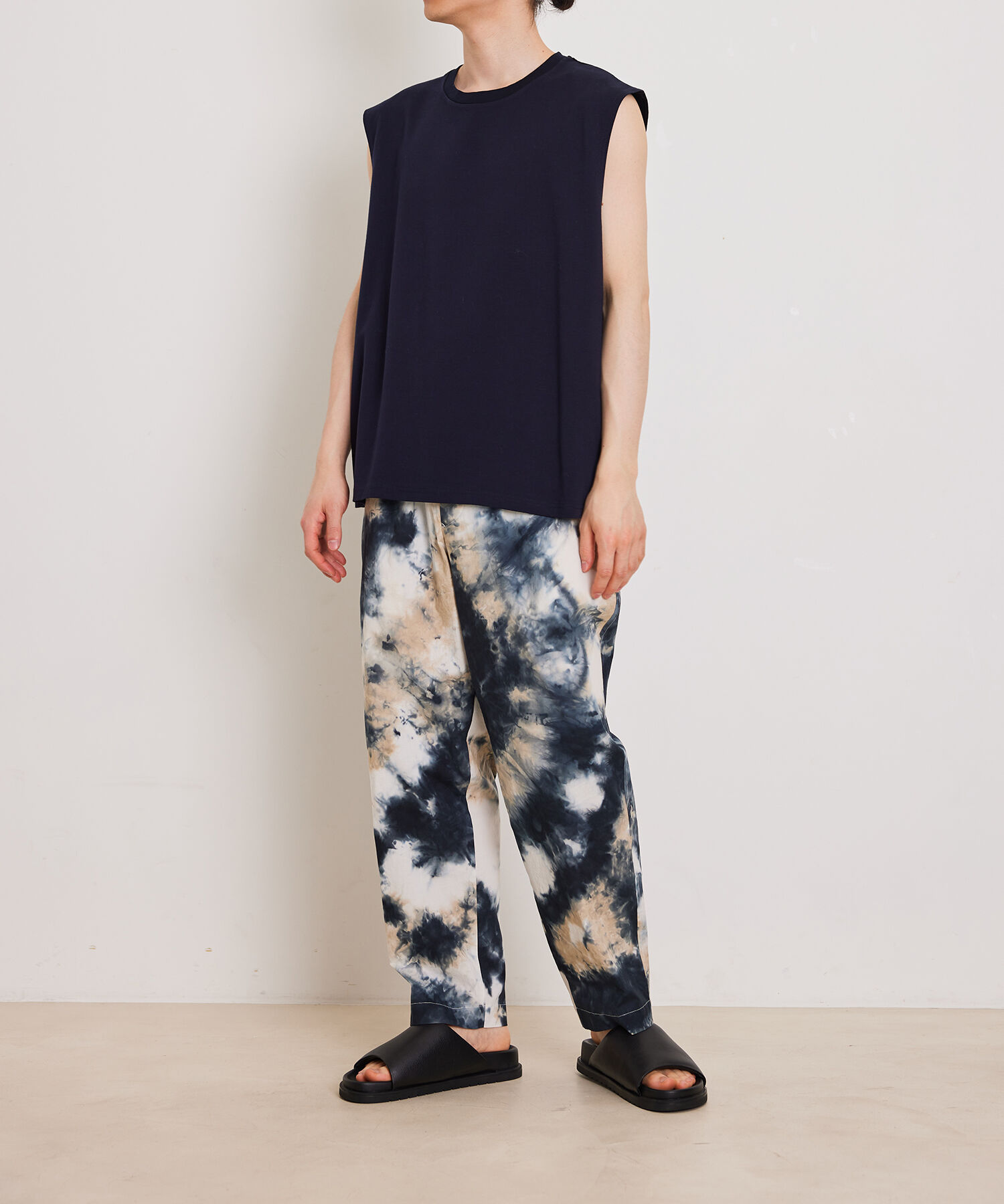 ADAM ET ROPE'「【Albini/アルビニ】オーガニック ポンチ オーバーサイズ ノースリーブ Tシャツ」|Tシャツ・カットソー|