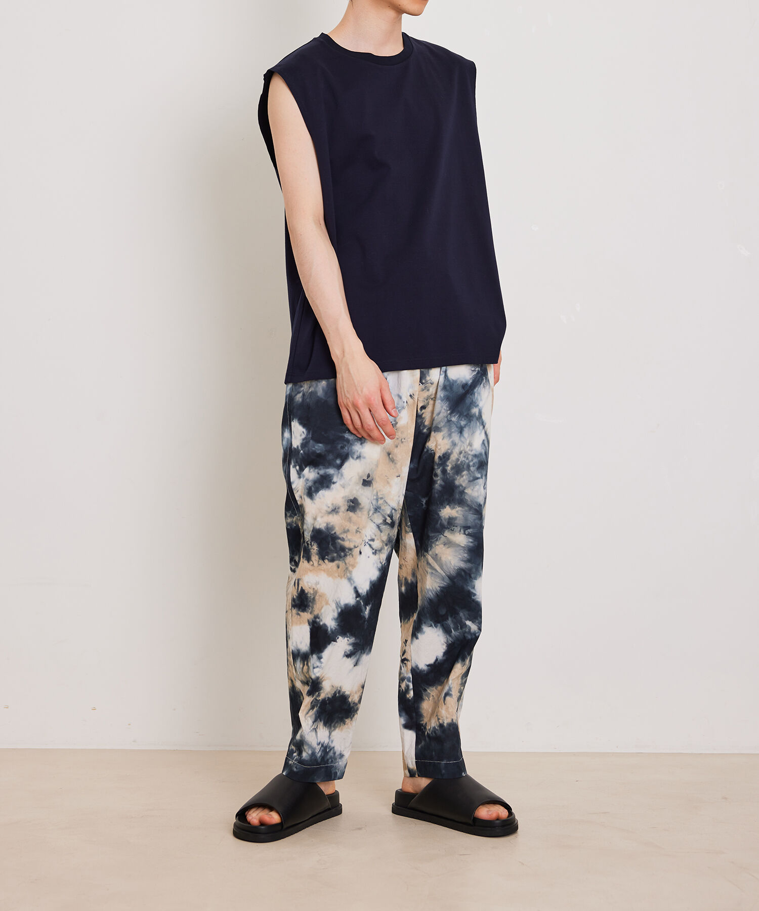 ADAM ET ROPE'「【Albini/アルビニ】オーガニック ポンチ オーバーサイズ ノースリーブ Tシャツ」|Tシャツ・カットソー|