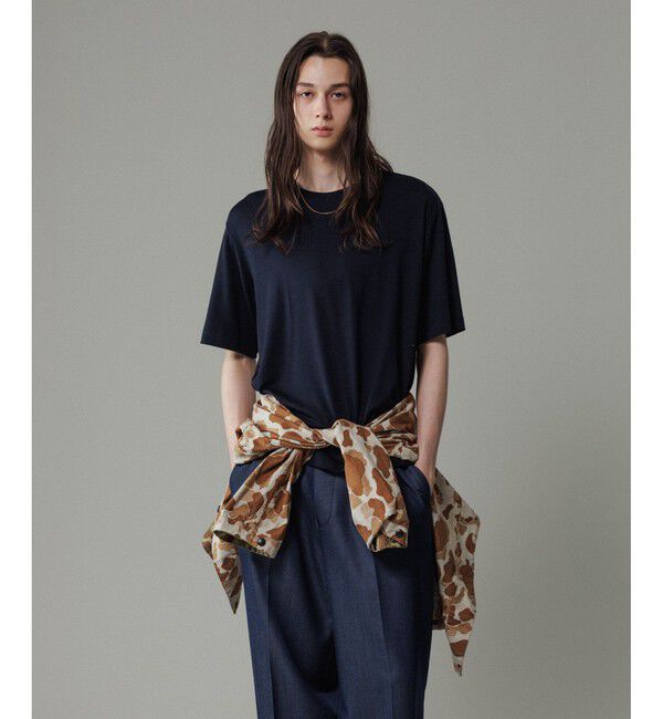 ADAM ET ROPE'「【NIKKE】ウール天竺 ハーフスリーブ ニットT」|Tシャツ・カットソー|