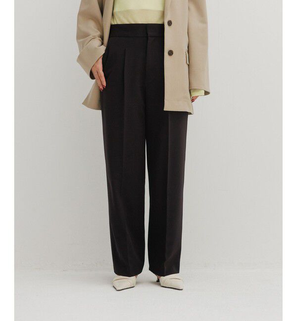 ADAM ET ROPE'「【WEB限定】・【撥水】骨格別スラックス ストレート」|スラックス|ブラック(01)