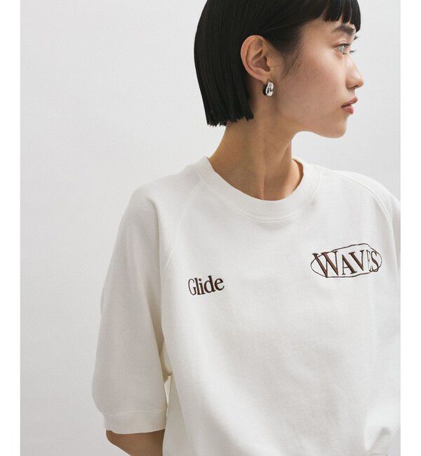 ADAM ET ROPE'「【サステナブル】ハーフスリーブスウェット」|スウェット・ジャージ|ホワイト(10)