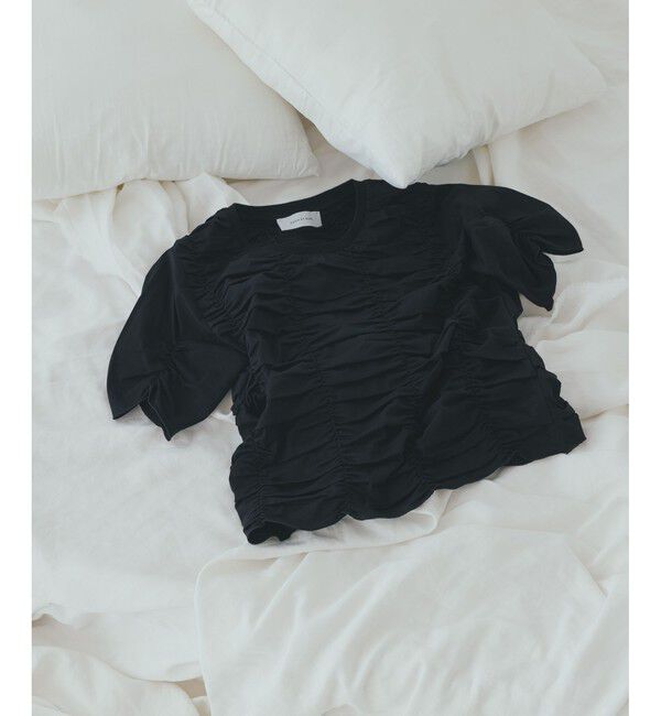 ADAM ET ROPE'「【サステナブル】シャーリングTEE」|Tシャツ・カットソー|