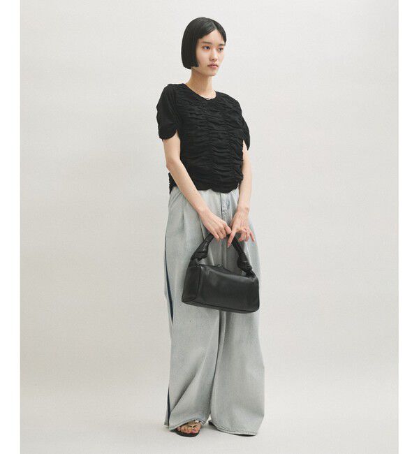 ADAM ET ROPE'「【サステナブル】シャーリングTEE」|Tシャツ・カットソー|