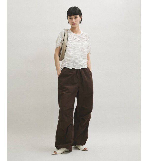 ADAM ET ROPE'「【サステナブル】シャーリングTEE」|Tシャツ・カットソー|