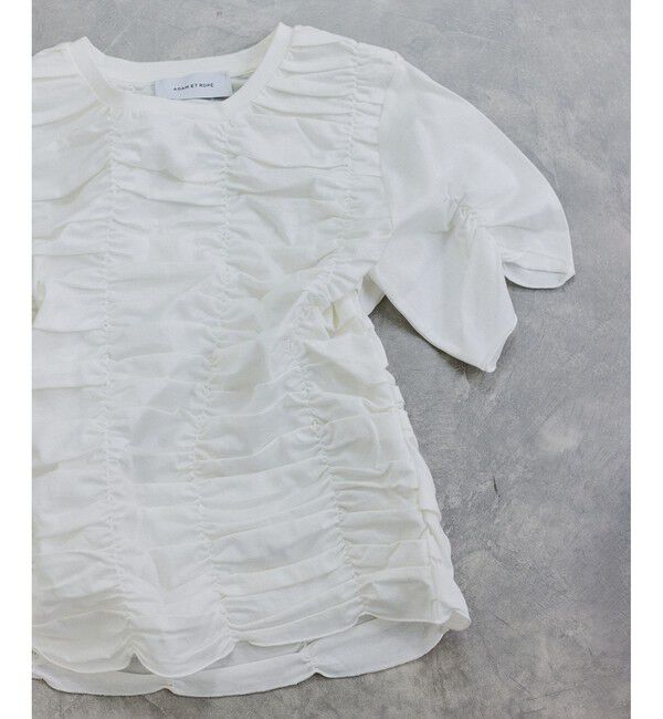 ADAM ET ROPE'「【サステナブル】シャーリングTEE」|Tシャツ・カットソー|