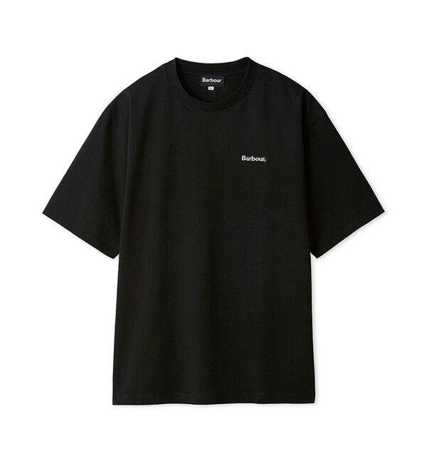 ADAM ET ROPE'「【Barbour/バブアー】OS small Barbour logo T-Shirts」|Tシャツ・カットソー|ブラック(01)