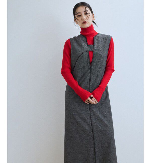 ADAM ET ROPE'「【WEB限定】2WAY MIXツイードジャンパースカート」|ワンピース|