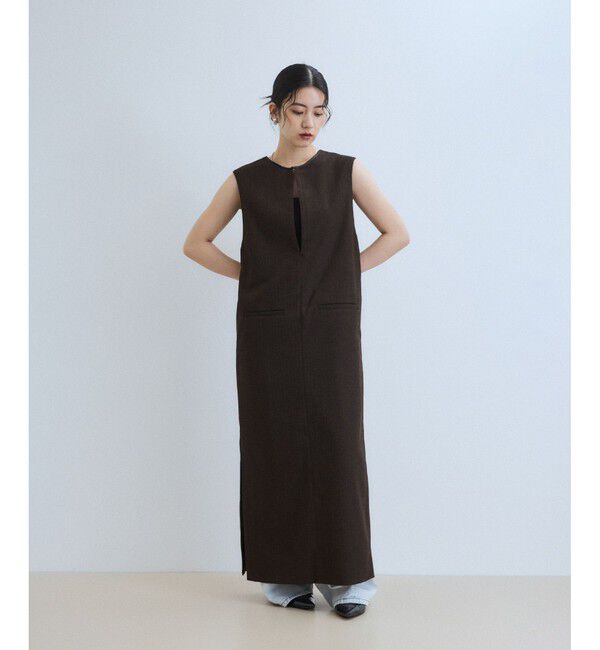 ADAM ET ROPE'「【WEB限定】2WAY MIXツイードジャンパースカート」|ワンピース|