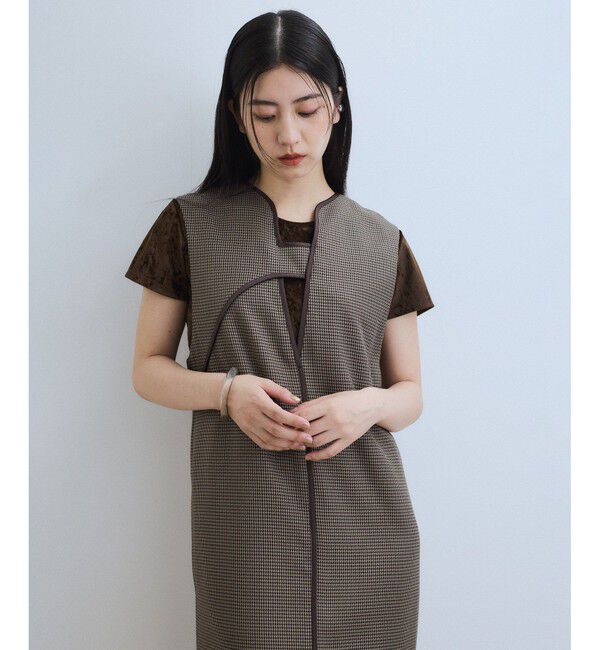 ADAM ET ROPE'「【WEB限定】2WAY MIXツイードジャンパースカート」|ワンピース|