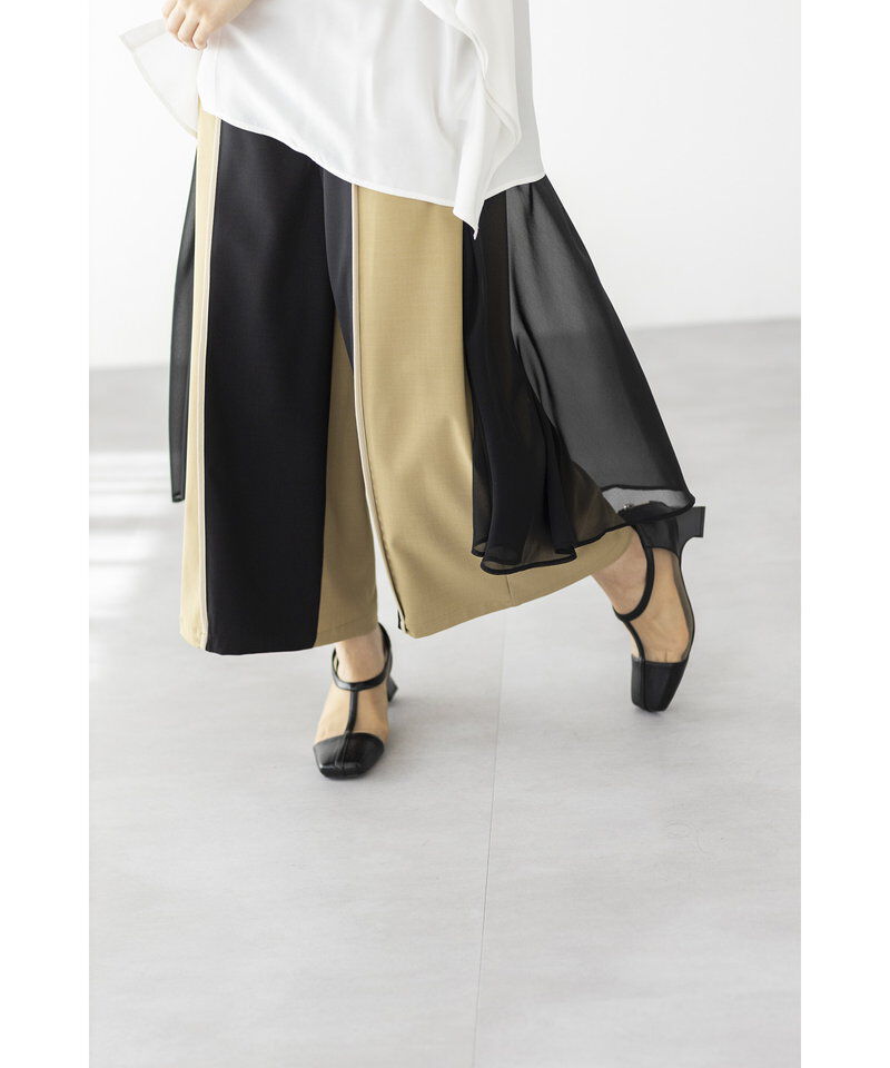  「シフォンレイヤード切替パンツ」|その他|