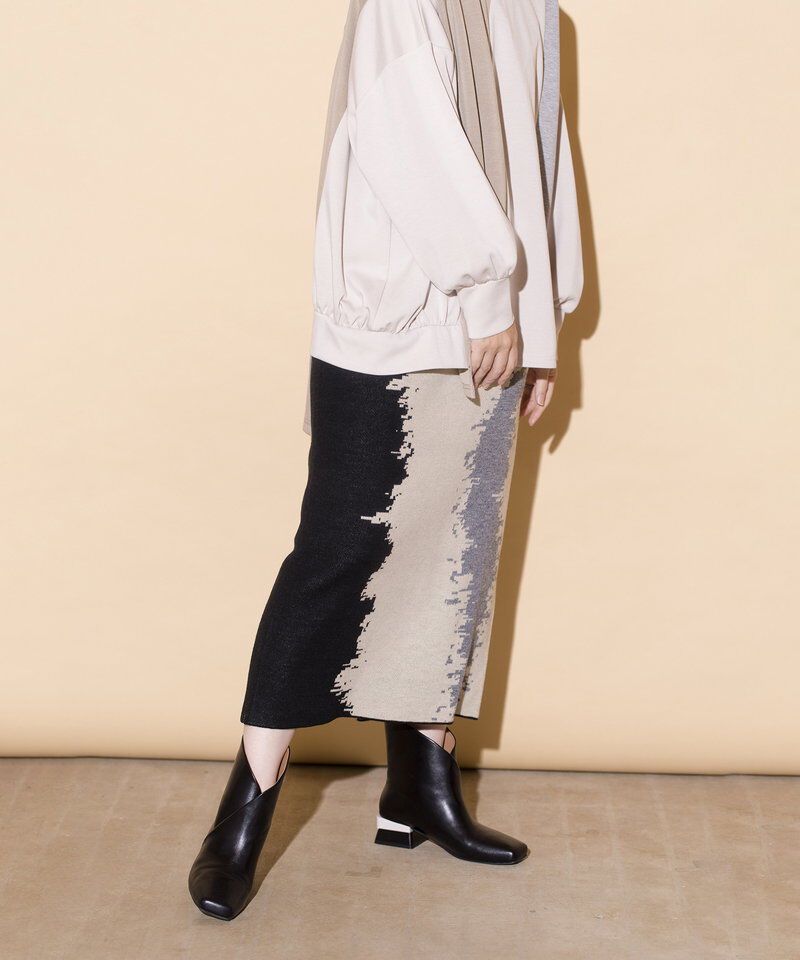  「ジャガードニットスカート」|タイト|
