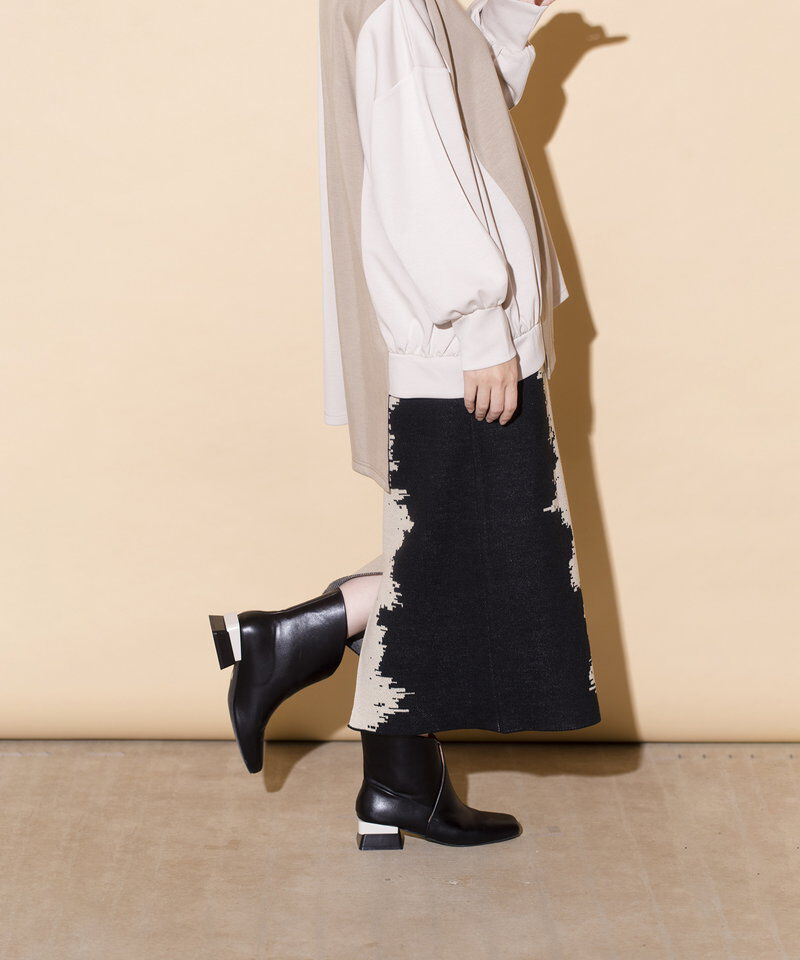  「ジャガードニットスカート」|タイト|