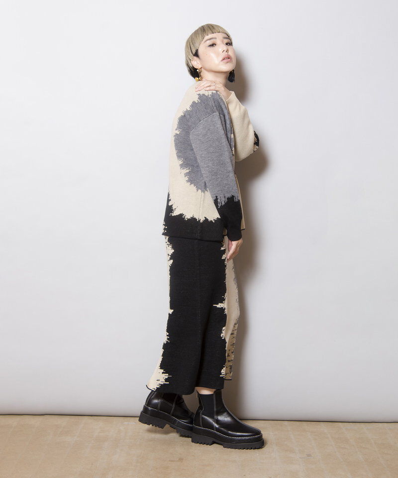  「ジャガードニットスカート」|タイト|