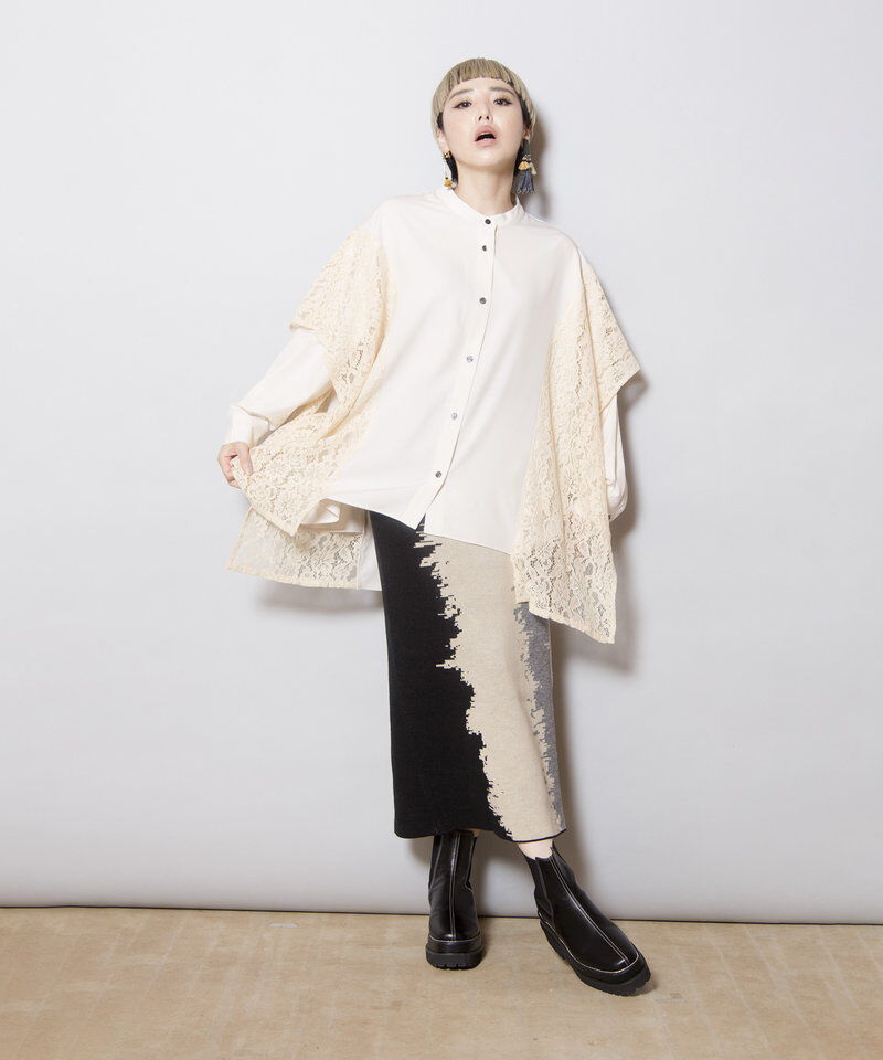  「ジャガードニットスカート」|タイト|