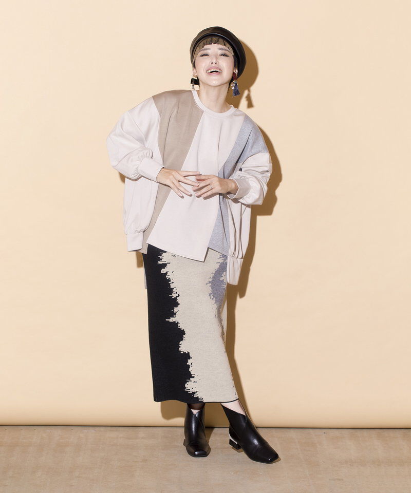  「ジャガードニットスカート」|タイト|