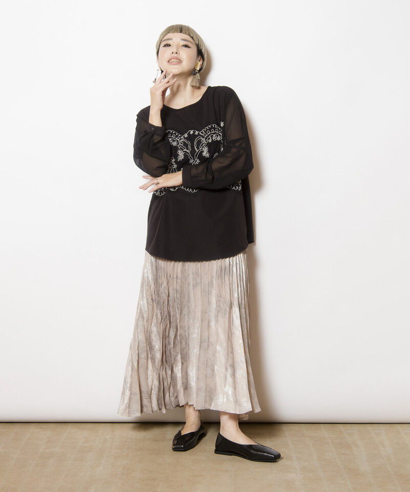  「プリントプリーツスカート」|スカート|