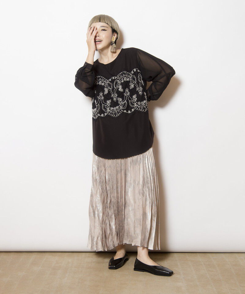  「プリントプリーツスカート」|スカート|