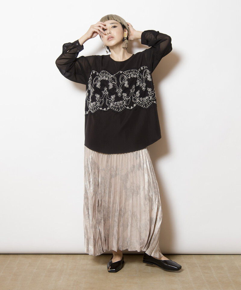  「プリントプリーツスカート」|スカート|