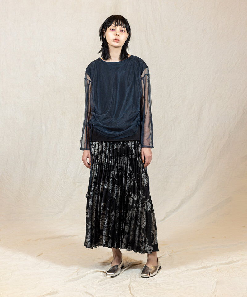  「プリントプリーツスカート」|スカート|