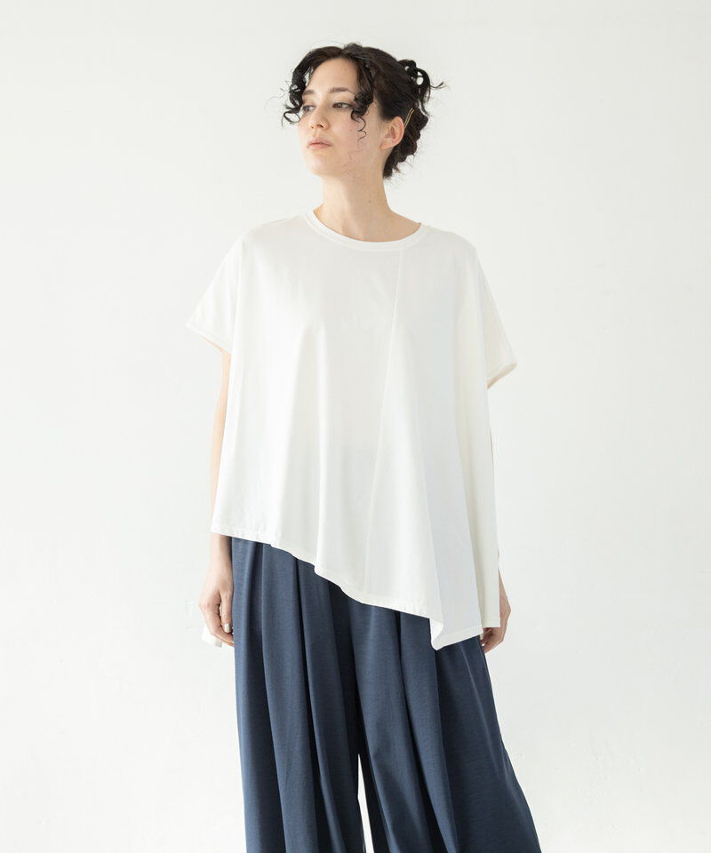  「アシンメトリーフレアーTシャツ」|Tシャツ・カットソー|