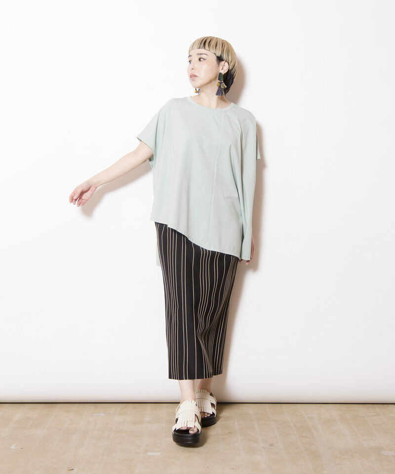  「アシンメトリーフレアーTシャツ」|Tシャツ・カットソー|