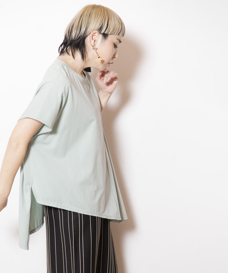  「アシンメトリーフレアーTシャツ」|Tシャツ・カットソー|