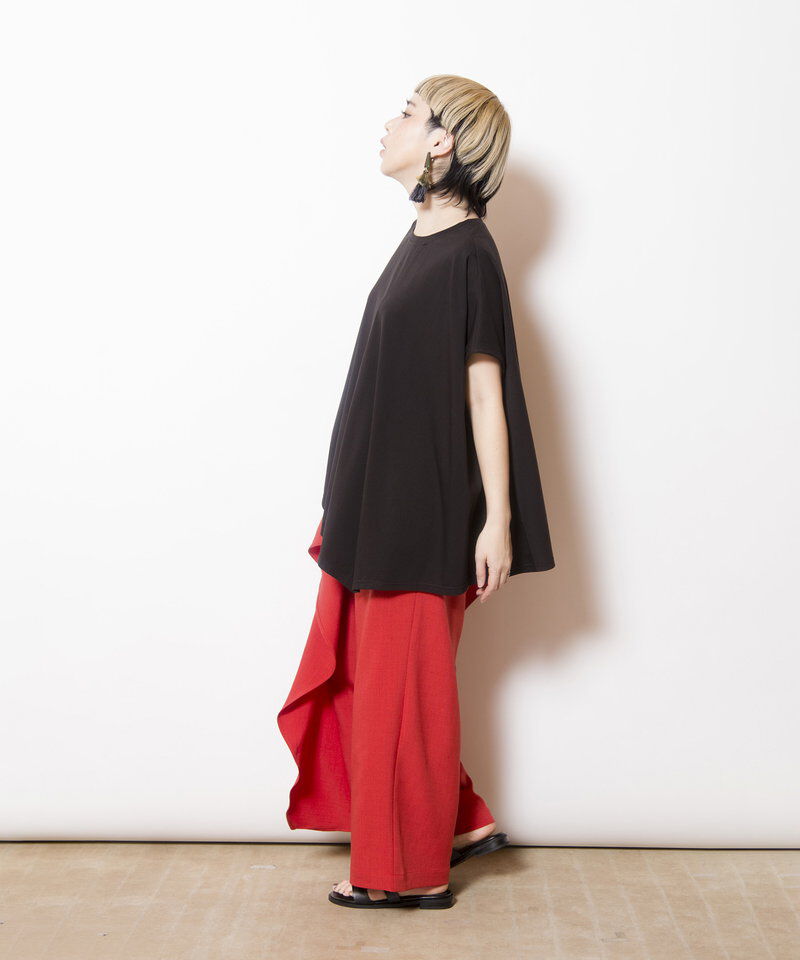  「アシンメトリーフレアーTシャツ」|Tシャツ・カットソー|