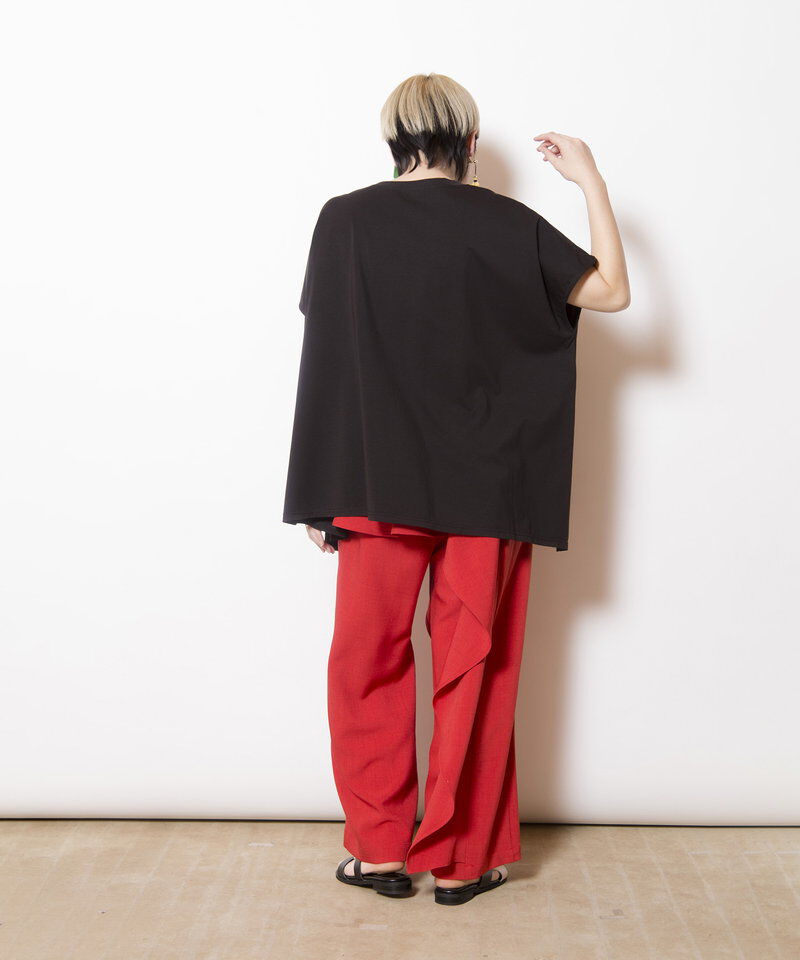  「アシンメトリーフレアーTシャツ」|Tシャツ・カットソー|