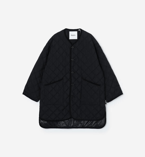 Gymphlex ナイロンタフタ キルトダウンカラーレスコート WOMEN 12 GYMPHLEX（ジムフレックス）の「Gymphlex | ナイロンタフタ キルト