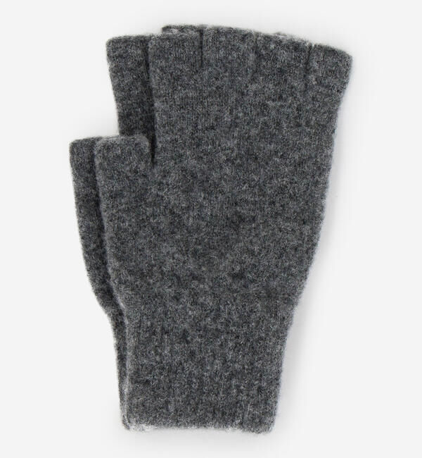  「MACKIE | ラムズウール フィンガーレスグローブ UNISEX」|手袋|GREY