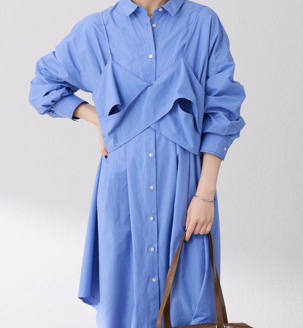  「キャミSETシャツワンピース」|ワンピース|