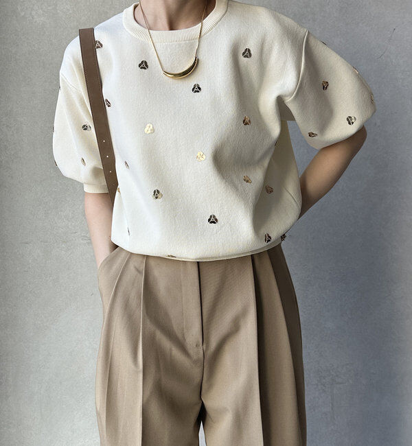  「【WEB限定】スパンコール刺繍ニット」|ニット・セーター|